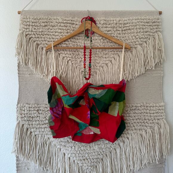 Farm Rio Heliconia Halter Crop Top - Picture 1 of 6